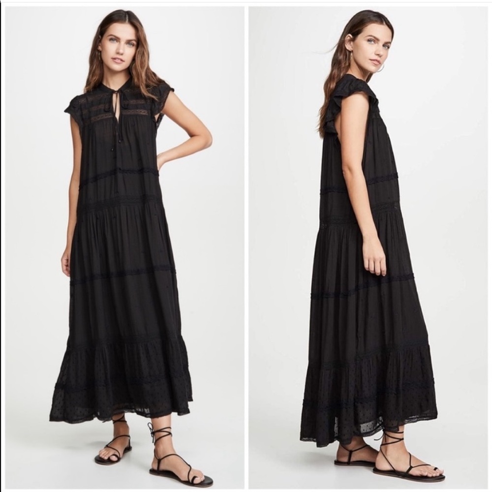 Free People Midnight Lace Midi Dress